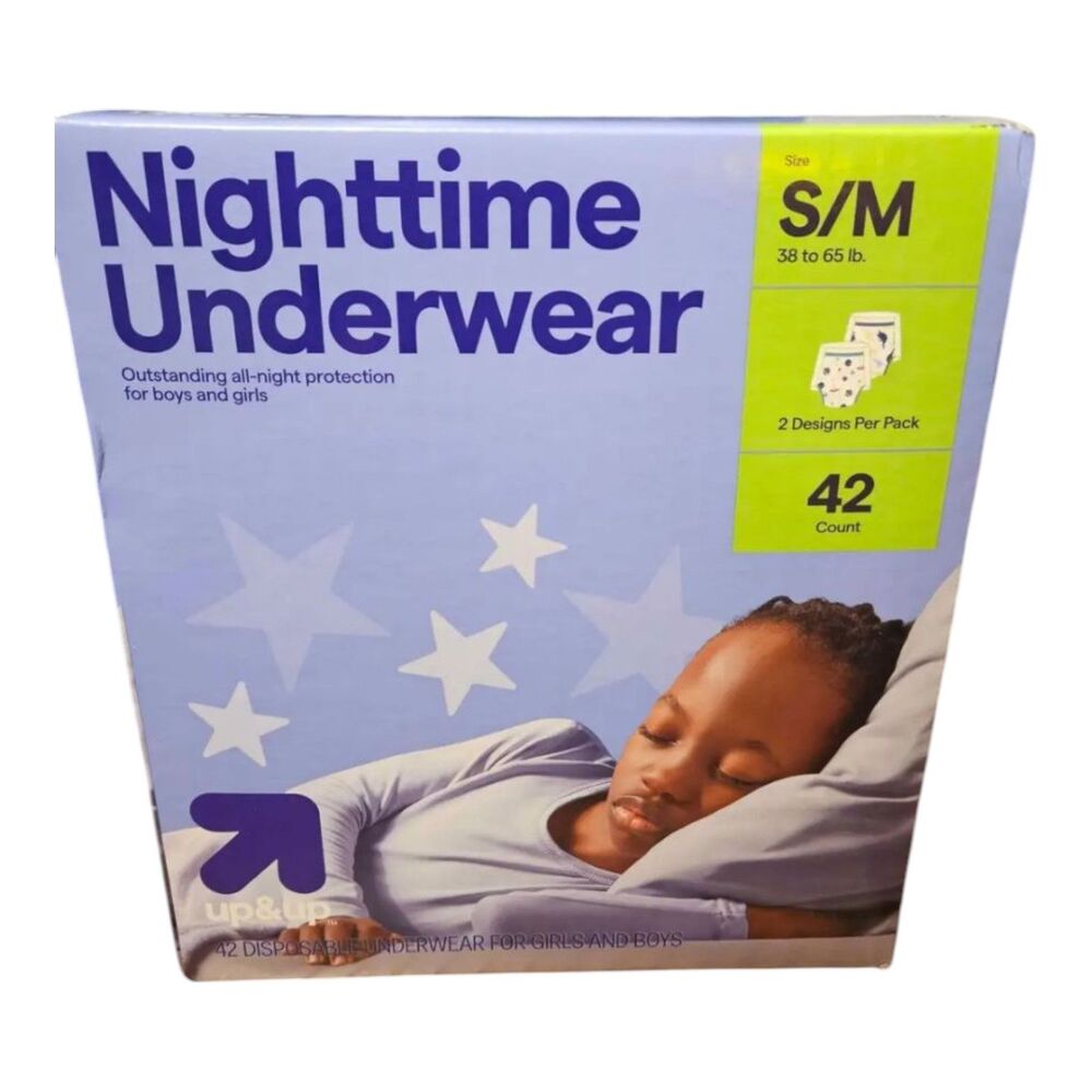 Up And Up Comfort Fit Boys Disposable Nighttime Underwear  Size S/M New